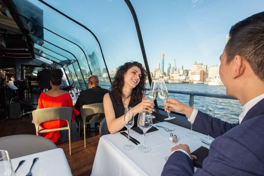 NYC: City Cruises Luxury Brunch, Lunch or Dinner Cruise - Three courses, drinks, and live music