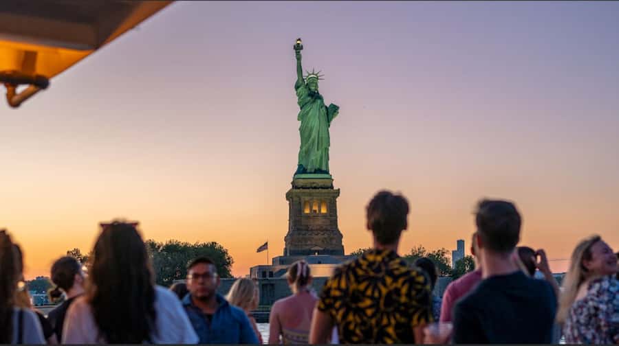 NYC: Statue of Liberty Sunset Cruise Skip-the-Line Ticket - The route to the Statue of Liberty