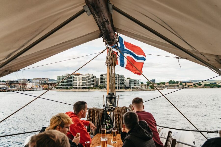 Oslo: Fjord Evening Cruise with Shrimp Buffet - The restored wooden ship sets the tone