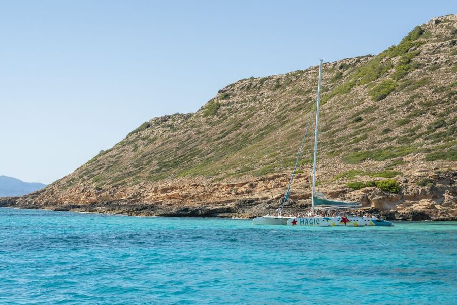 Palma de Mallorca: 5-Hour Catamaran Cruise with Lunch & Swim - The first cove: the best time for swimming and snorkeling