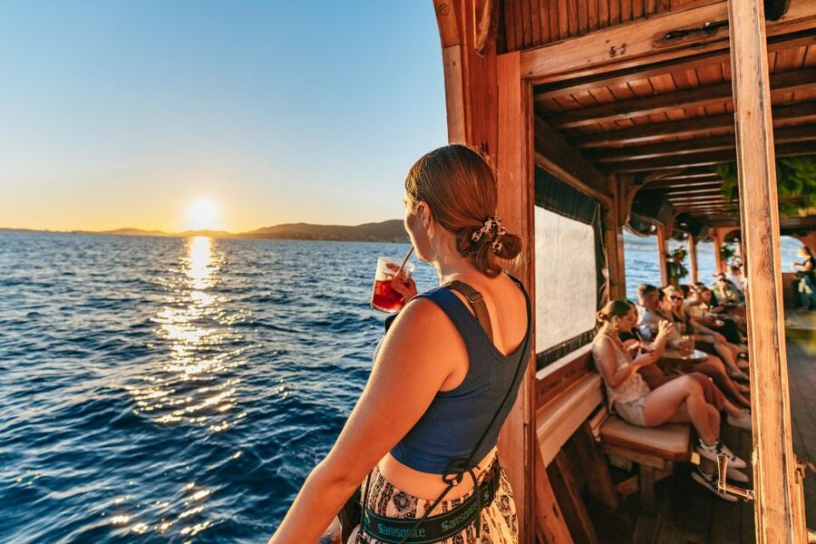 Palma de Mallorca: Sunset Boat Tour - The upper deck is for the view, the lower deck is for music