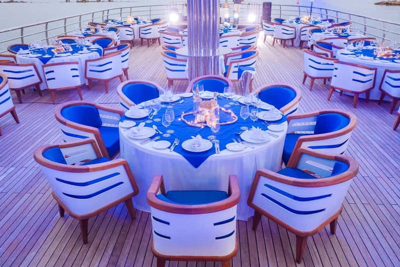 Paphos: Ocean Vision All-Inclusive Night Cruise, Dance, Show - Dinner is a meze buffet, not fine dining
