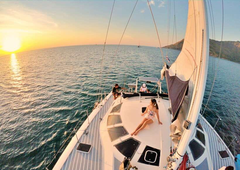 Phuket: Coral Island Catamaran Cruise with Sunset Dinner - The one-hour ride to Koh Hey