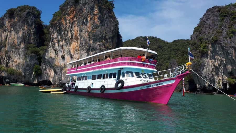 Phuket: James Bond Island by Big Boat with Sea Cave Canoeing - Leaving Phuket on a spacious big boat