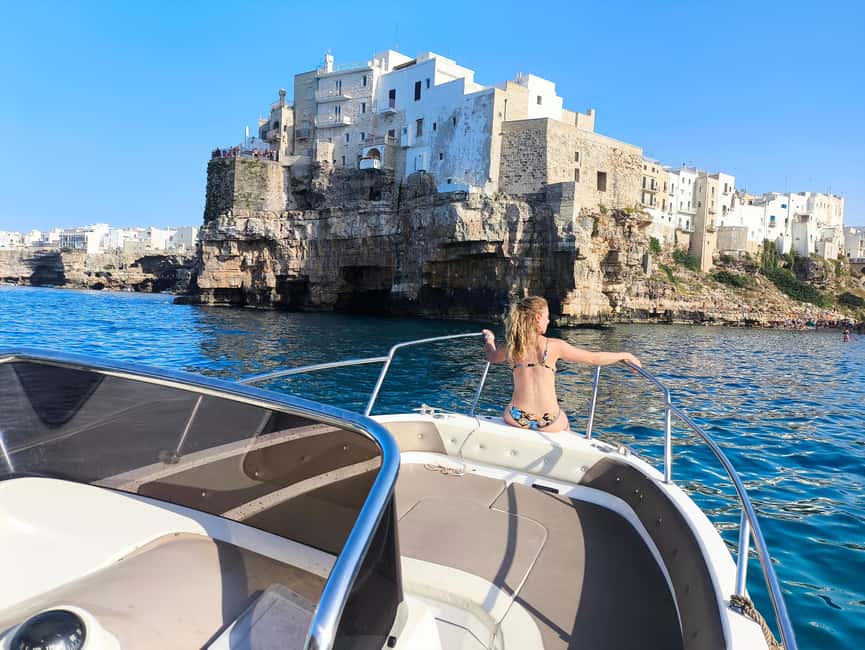 Polignano a Mare Boat Tour with Prosecco and Taralli - The first views: Modugno and Lama Monachile