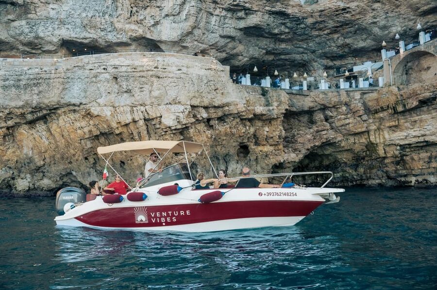 Polignano Sea Caves: Boat Tour with Snorkeling & Aperitif - Blue Cave and the first limestone openings