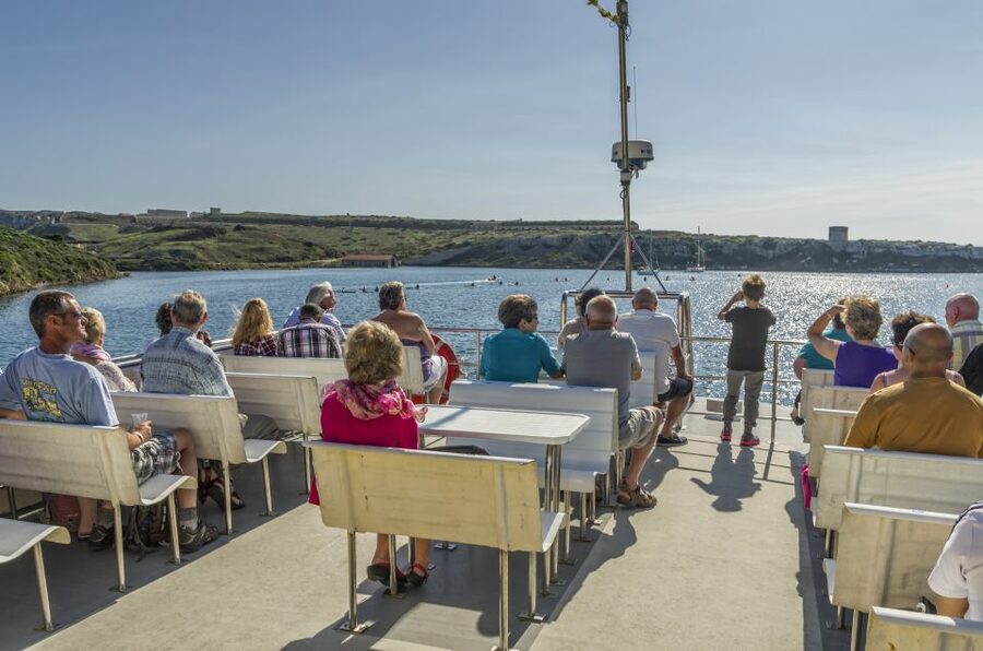 Port Mahon: 1-Hour Harbor Cruise with Underwater Views - Boarding below Mahon’s old city