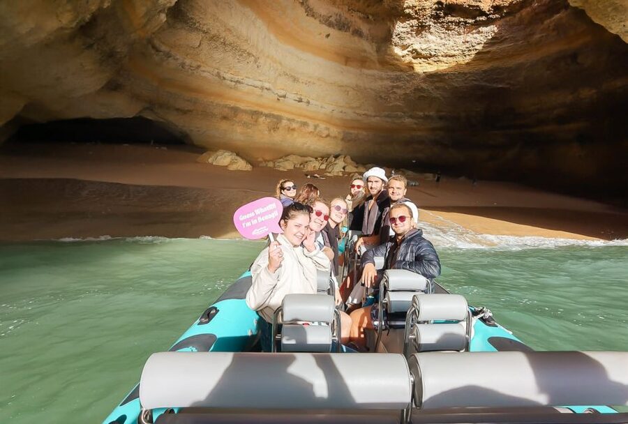 Portimão: Benagil Cave and Praia de Marinha Boat Tour - Praia da Marinha and the swimming stop