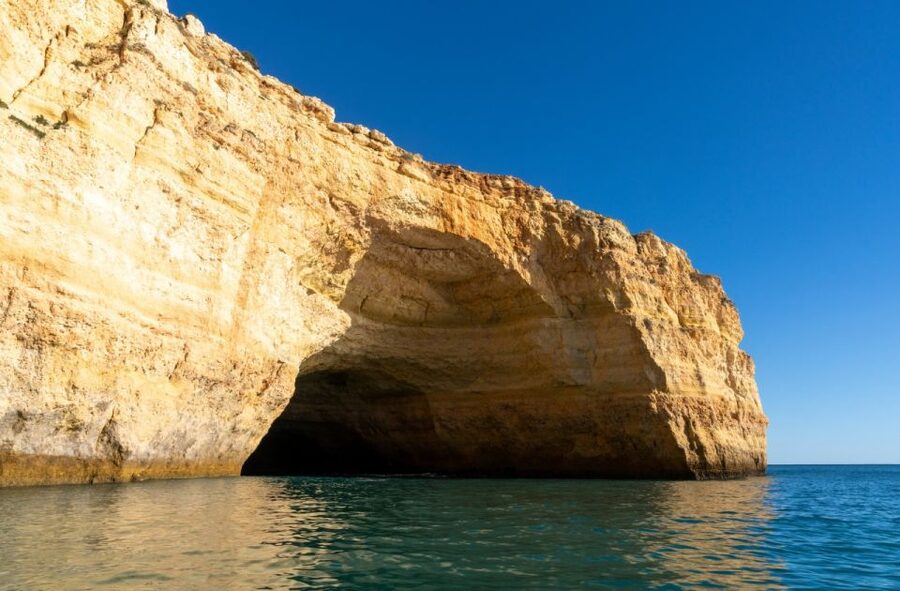 Portimão: Carvalho & Marinha Beach, Benagil Cave Boat Tour - Carvalho Beach and the approach to Benagil