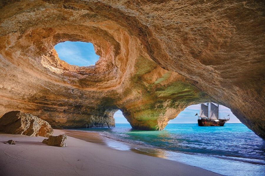 Portimão: Pirate Ship Cave Cruise - Carvoeiro, Algar Seco, and the Atlantic cliffs