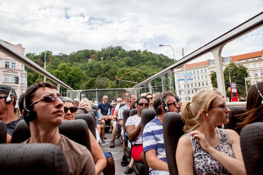 Prague: City Sightseeing HOHO Bus Tour & Optional Boat Tour - Red Line stops: a longer route with better accessibility