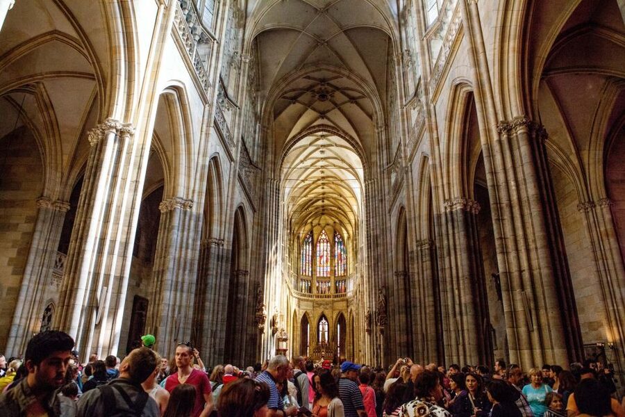 Prague: Full-Day Sightseeing Tour with Cruise and Lunch - New Town, Wenceslas Square, and Prague’s modern face