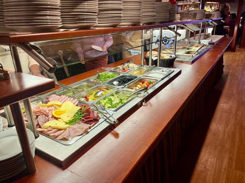 Prague: Sightseeing Boat Cruise with Buffet Dinner - Dinner begins with a useful buffet spread