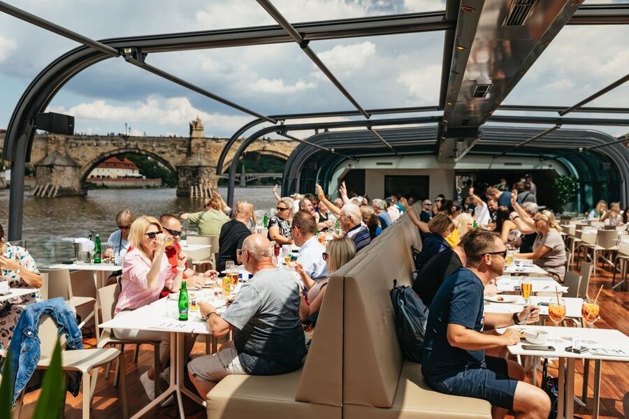 Prague: Vltava River Lunch Cruise in an Open-Top Glass Boat - Is $57 good value in Prague?