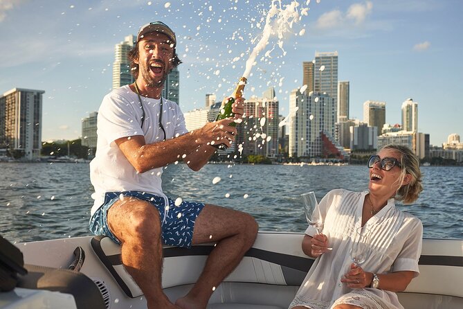 Private Boat Ride in Miami with Experienced Captain and Champagne - Key Biscayne, Virginia Key, and the marine stadium