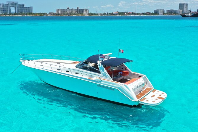 Private Luxury Yacht 55FT Rental in Cancun - Leaving Nichupte Lagoon for the Caribbean
