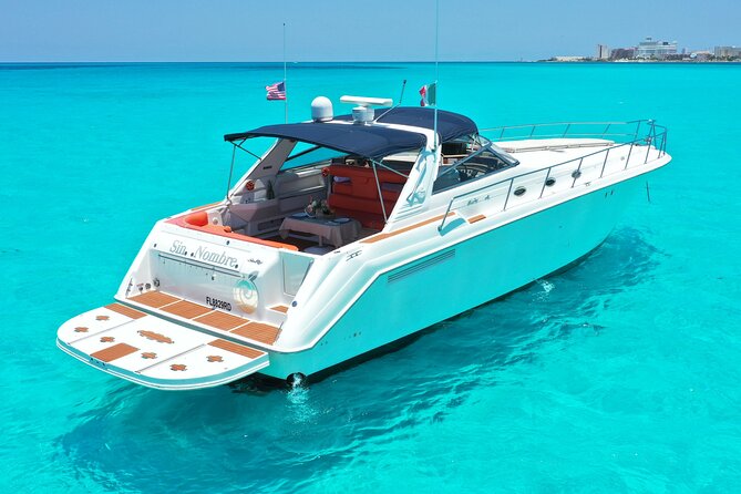 Private Luxury Yacht 55FT Rental in Cancun - Snorkeling, floating, and swimming stops