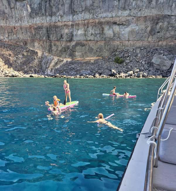 Puerto Rico, Gran Canaria: boat trip, drinks, food, paddle surfing, snorkeling - Snorkeling, paddleboards, and jumping from the deck