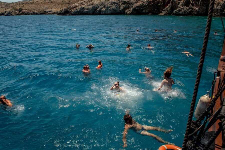 Rethymno: Pirate Boat Cruise with Swimming Stop - Kefalas Bay is the main event