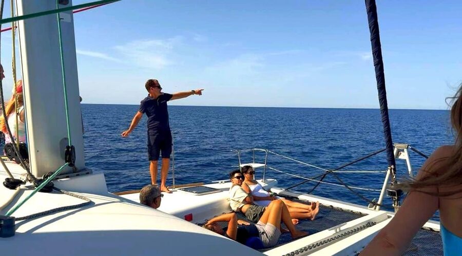 Rethymno: Sunset Catamaran Cruise - Sushi & Open Bar - The swim stop near Geropotamos Beach
