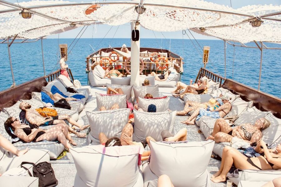 Rhodes: All Inclusive Day Cruise with BBQ & Unlimited Drinks - The boat, music, and onboard atmosphere