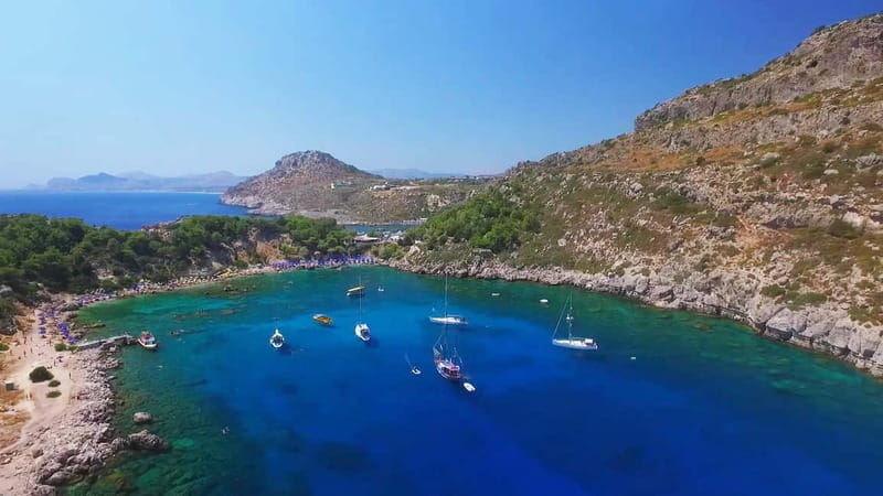 Rhodes: Anthony Quinn Bay & Sea Caves Snorkeling Cruise - Leaving the marina for Rhodes’ east coast