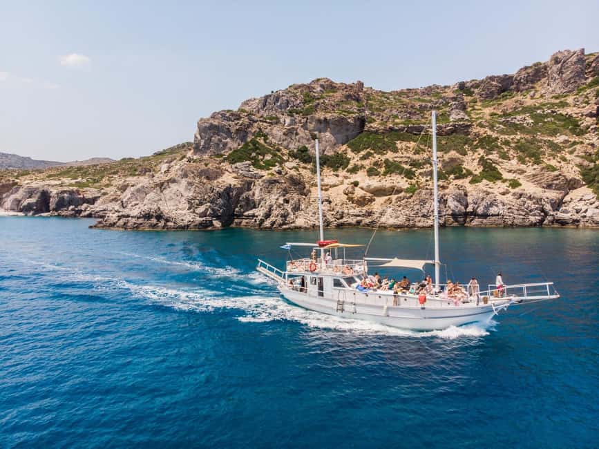 Rhodes: Boat Tour with Snorkeling, Gourmet Buffet & Open Bar - Afandou and the Caves of Traganou