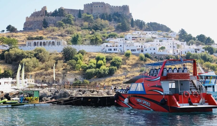 Rhodes: High Speed Cruise to Lindos - The Acropolis climb and its sweeping views