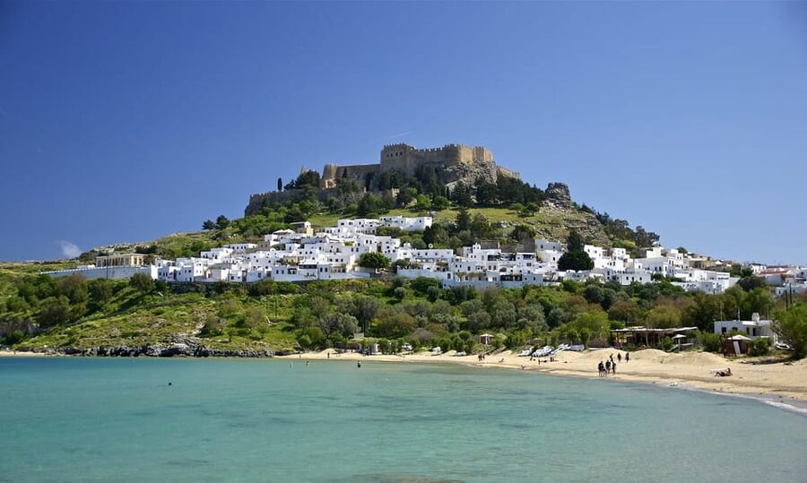 Rhodes: Lindos Cruise with 2 Swim Stops - Tsambika Blue Lagoon on the return