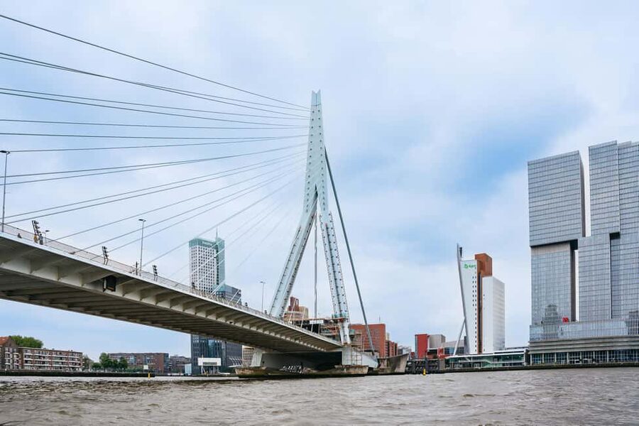 RIB Speedboat Sightseeing Cruise - Euromast, Hotel New York, and the skyline