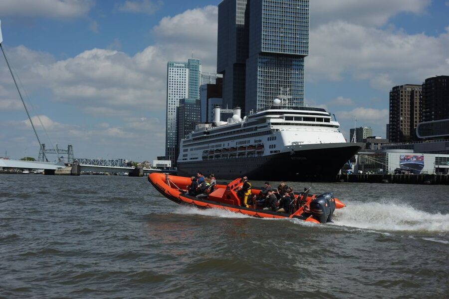 RIB Speedboat Sightseeing Cruise - SS Rotterdam and the big river views