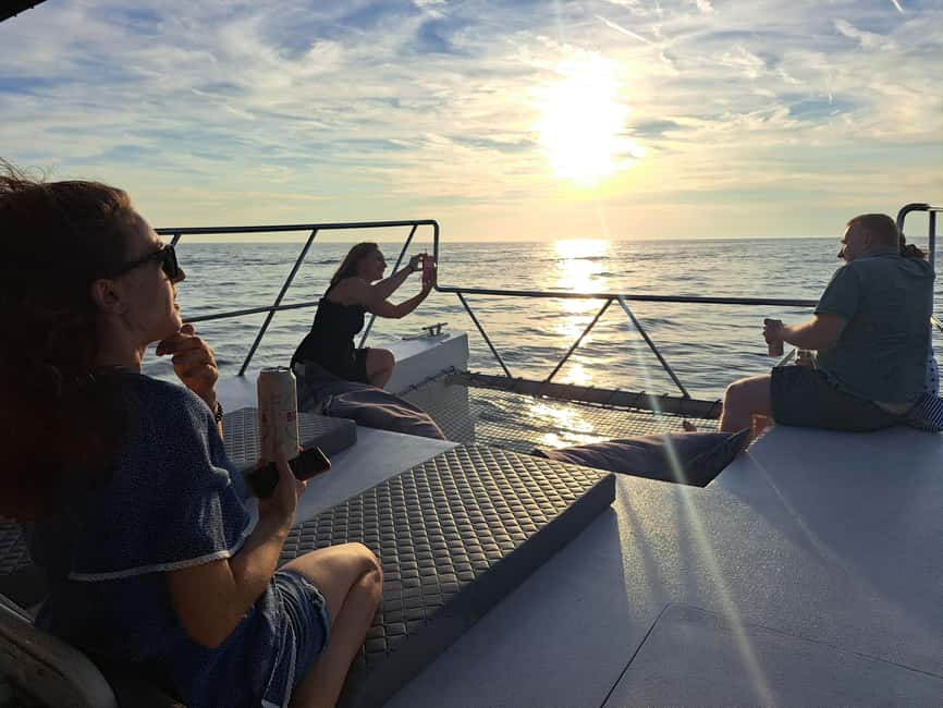 Rovinj: Sunset & dolphin group tours with Catamaran - A small boat with a very personal feel