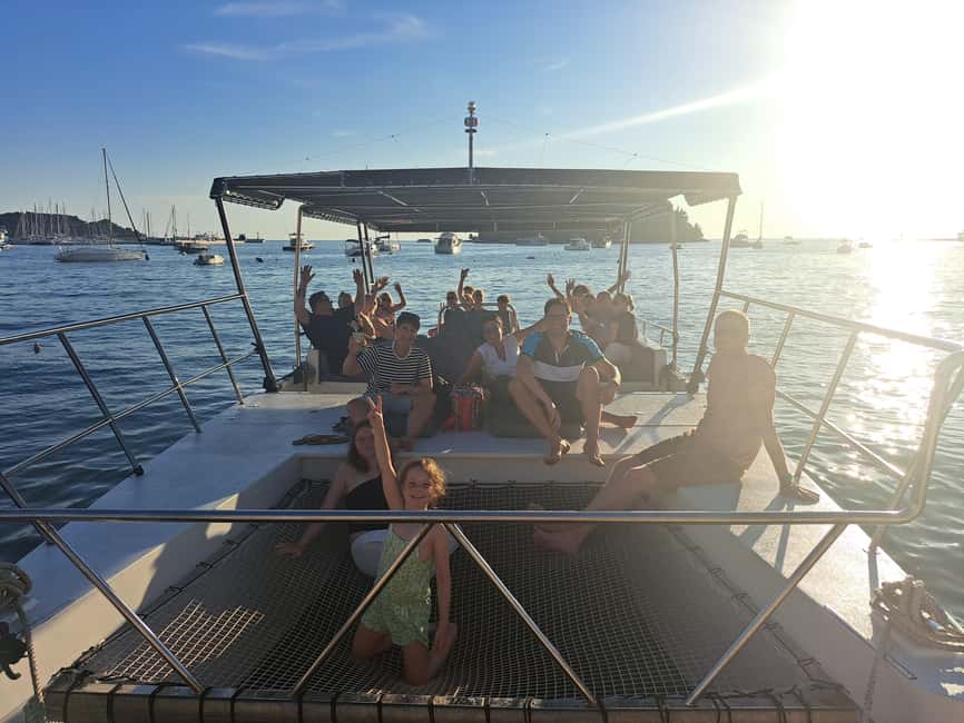 Rovinj: Sunset & dolphin group tours with Catamaran - Watching wild dolphins without a guarantee