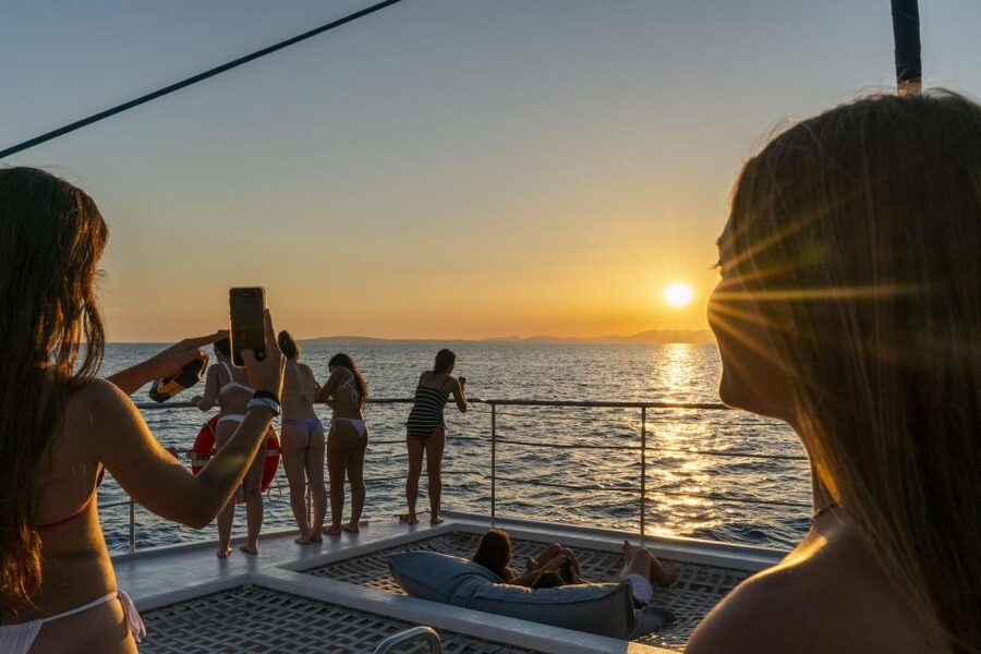S'Arenal: Sunset Catamaran Cruise with BBQ - BBQ dinner, pasta salad, and local bread