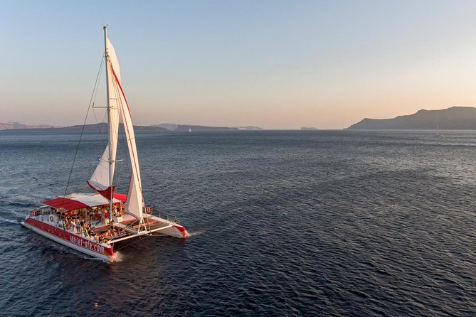 Sailing Catamaran Cruise in Santorini with BBQ, Drinks and Transfer - The volcanic hot springs near Palea Kameni