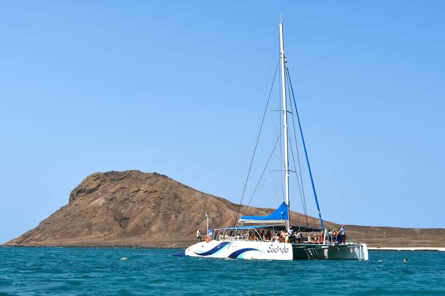 Sal: All-Inclusive Half-Day Lounge Catamaran Cruise - The Swim Stop Near Lion Mountain