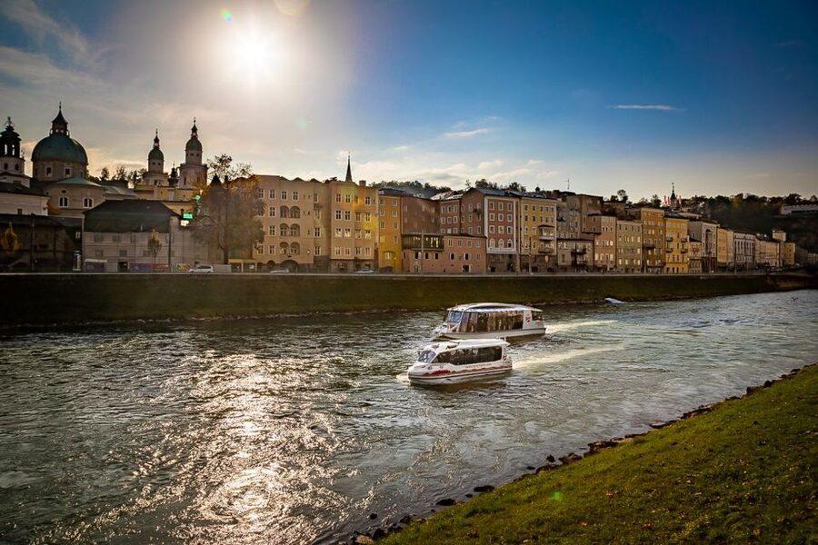 Salzburg: Boat Ride on the Salzach River - The captain’s commentary and Mozart finale