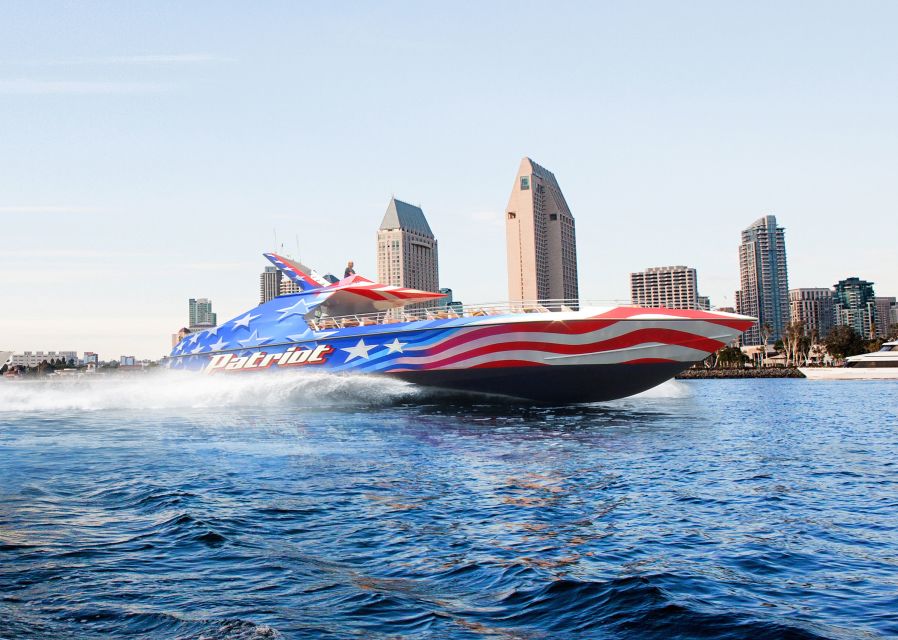 San Diego: Patriot Jet Boat Thrill Ride - Choosing your seat and preparing to get wet