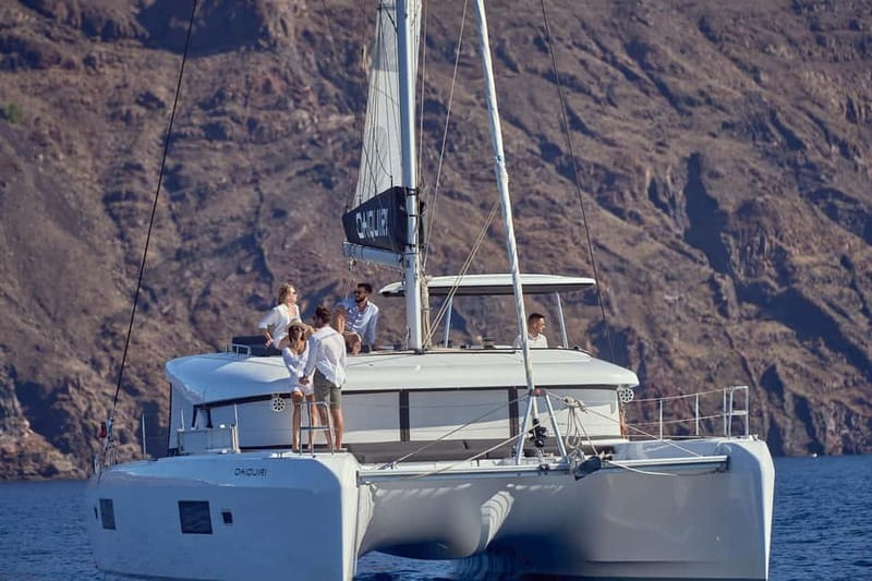 Santorini: Caldera Classic Catamaran Cruise w/ Meal & Drinks - Comfort, swimming, and the practical fine print
