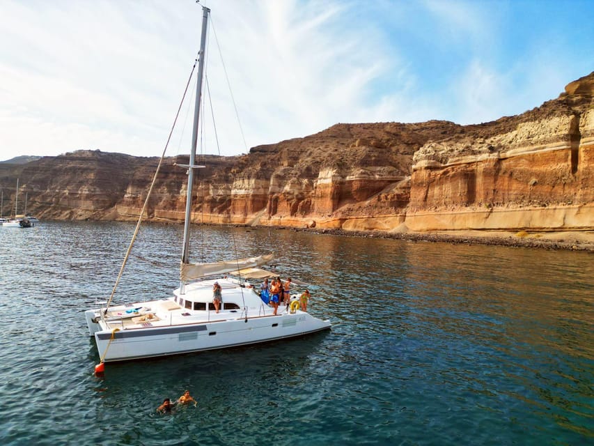 Santorini: Catamaran Cruise with Greek BBQ and Drinks - Key points to know before sailing