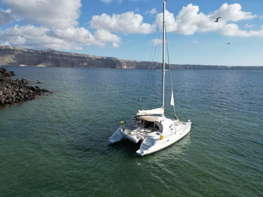 Santorini: Catamaran Cruise with Greek BBQ and Drinks - What $88 buys you