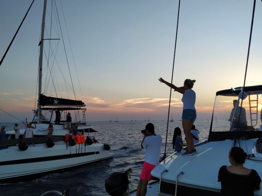 Santorini: Catamaran Cruise with Meal & Open Bar - Starting at Vlychada with hotel pickup