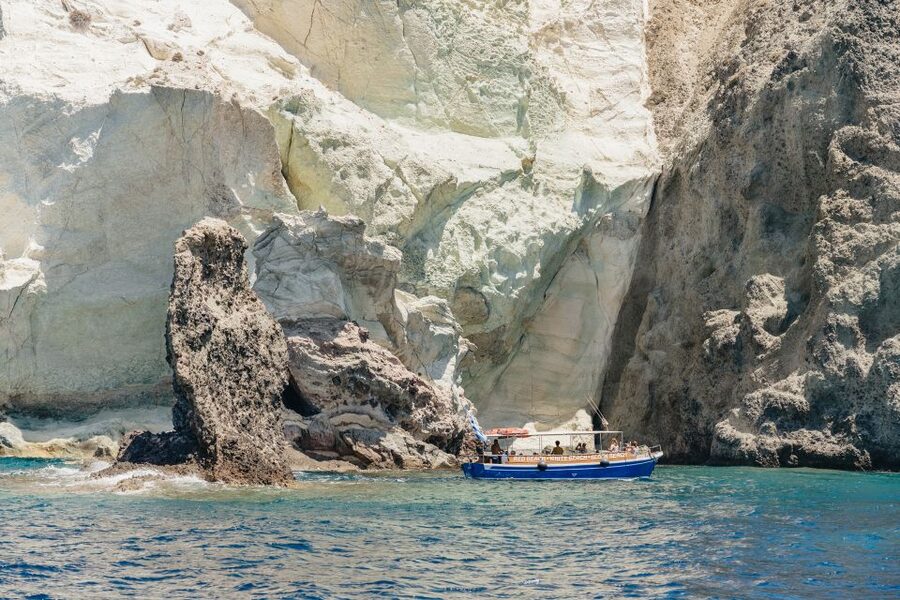Santorini: Catamaran Tour with BBQ Dinner, Drinks, and Music - Morning sail or Santorini sunset?