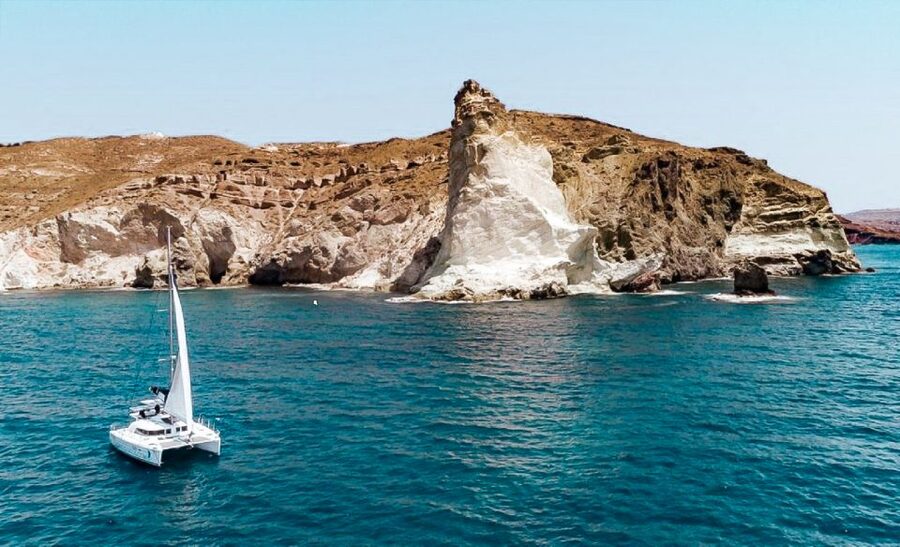Santorini: Day Cruise with Meal & Open Bar - A Greek lunch served on deck