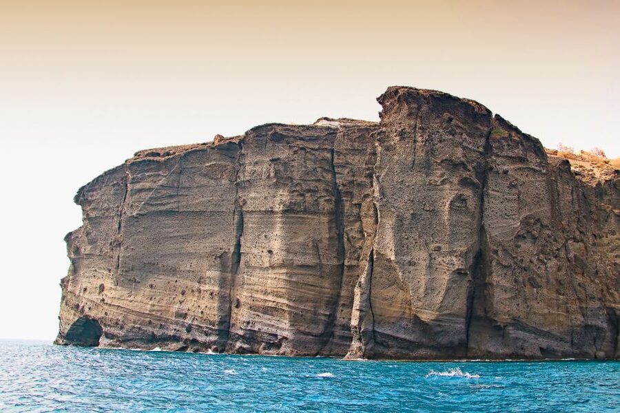 Santorini: Day Cruise with Meal & Open Bar - Red Beach, White Beach, and the black volcanic coast