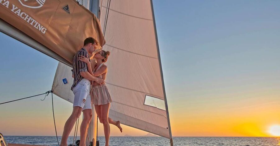 Santorini: Platinum Catamaran Cruise w/ BBQ Meal & Open Bar - Key details worth knowing