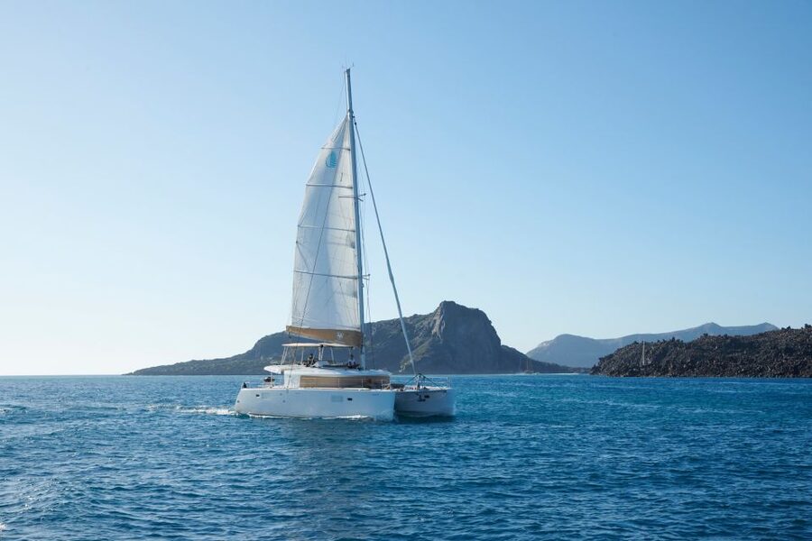 Santorini: Platinum Catamaran Cruise w/ BBQ Meal & Open Bar - The hot springs at Palea Kameni