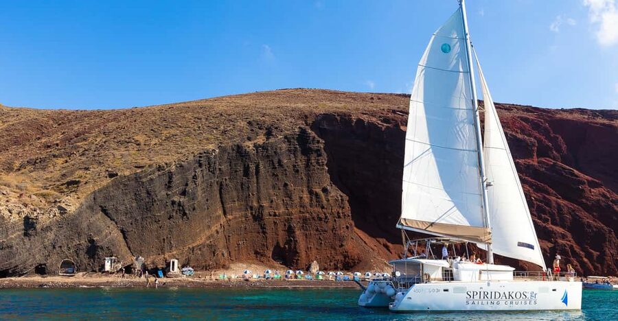 Santorini: Sailing Catamaran Cruise with BBQ and Drinks - Why Santorini looks better from the water
