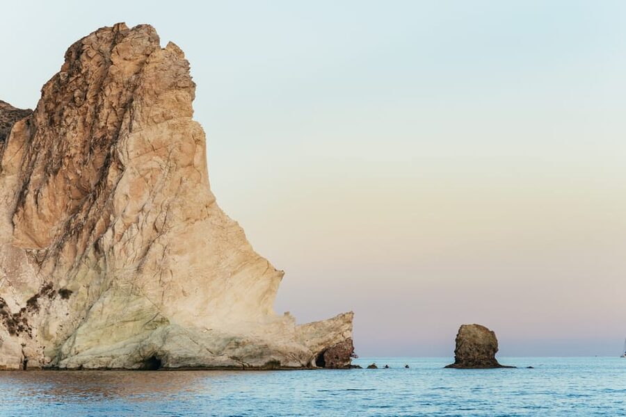 Santorini: Sailing Catamaran Cruise with BBQ and Drinks - Palea Kameni and the hot springs