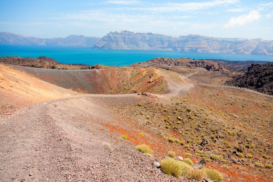 Santorini: Volcano and Hot Springs Sunset Dinner Cruise - Thirassia and the extra swim stop